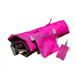 Kép 1/5 - Magenta-szürke szett (pokróc, jutifalatos táska, kakizacsi tartó)