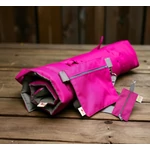 Kép 2/5 - Magenta-szürke szett (pokróc (M), jutifalatos táska (kicsi), kakizacsi tartó)