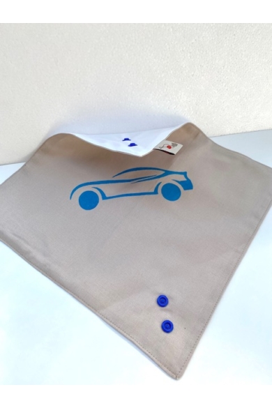 Kék autós textil szalvéta (homok)